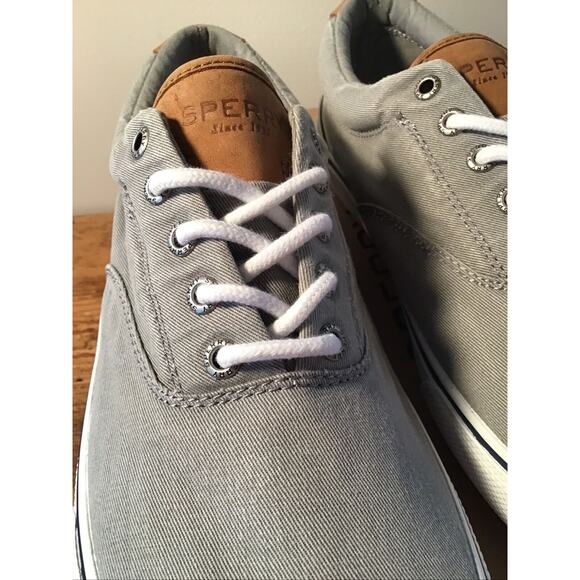 NIB Sperry Striper II CVO SW Grey Men’s 10.5 STS22045 - Picture 2 of 6